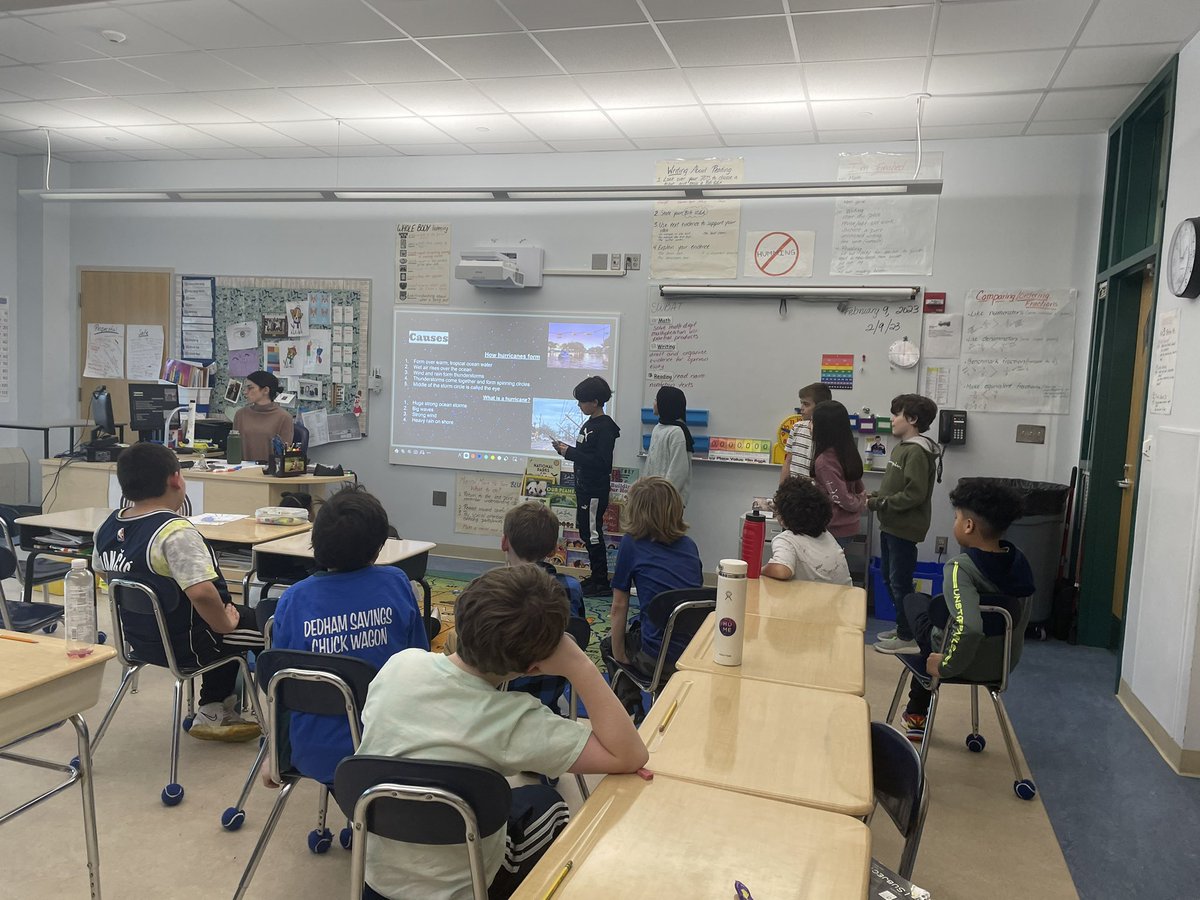 DPSAveryES's tweet photo. Great job by the students of 4T on their presentations about natural disasters!!

@sarshira1018 @DedhamSchools https://t.co/1wzq4Rzw5q
