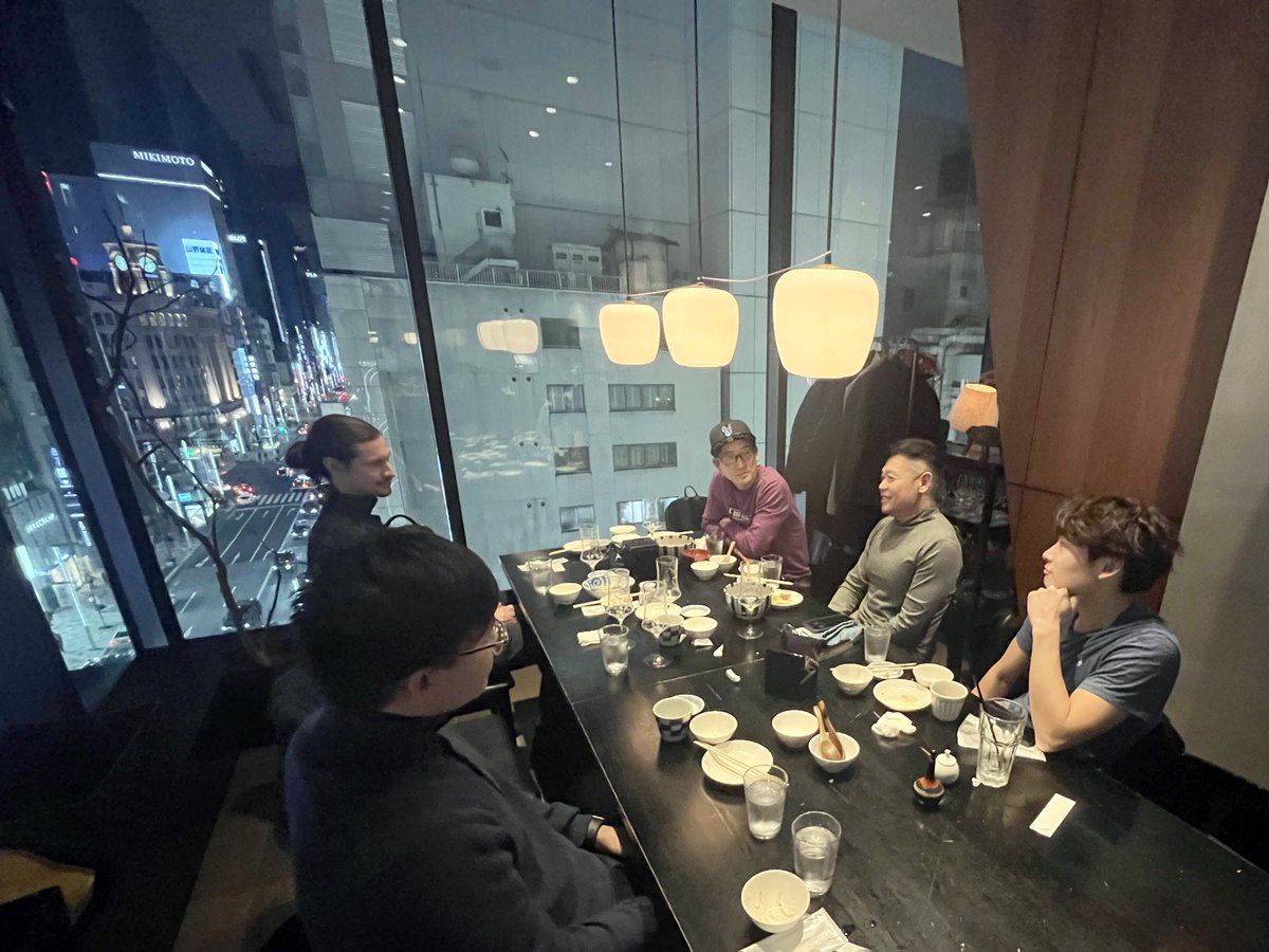curvegridinc's tweet image. Curvegrid IRL! Some of the team hopped out of the metaverse for an in-person work session and dinner in Ginza! 🚅 💻 🍜 🍦

Thanks to @JeffInTokyo, co-founder and unofficial team photographer 📸 📸 📸

#Curvegrid #coworking