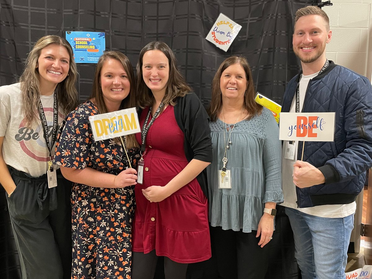 ElizabethT_SC's tweet photo. Happy National School Counseling Week! We have been spoiled with love and appreciation by our staff at NFHS, but have also used different social media outlets to advocate for the profession. It’s always a great day to be a school counselor! #NSCW2023 https://t.co/fgAICFulDq