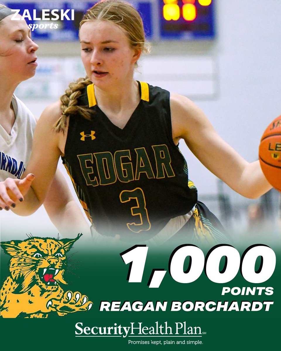 Congratulations to Edgar Wildcats senior Reagan Borchardt on scoring her 1,000th career point tonight in Edgar's game against Medford!