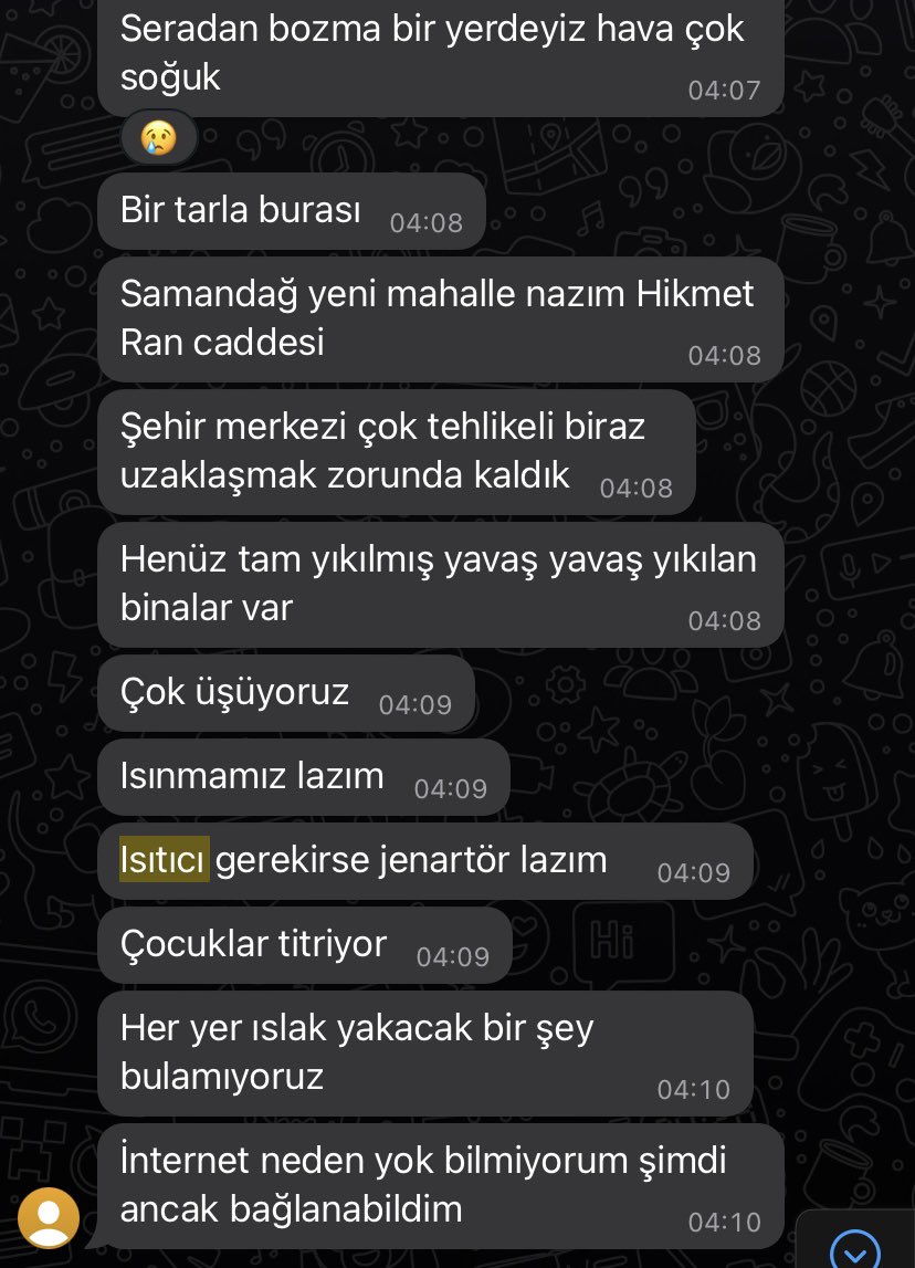 Merveealtnn's tweet photo. Arkadaşımız dün söyledi ama hala hiçbir şey ulaşamadı 

Hasan Marangoz: 0537 372 90 21

@PincTivi @AFADHatay @ahbaphatay @ahbap https://t.co/VXoN3RkSAr