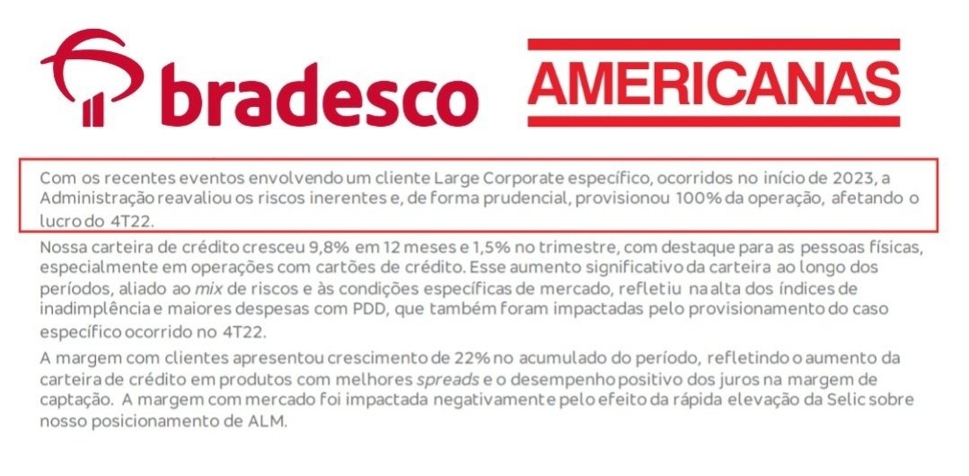 arlisson_pm's tweet photo. Reunião do Bradesco:

"Aqueles filho da P... das Americanas nos f... agora temos que provisionar 100% da P... da operação, afetou uma caralhad... do do lucro do 4T22, pqp." 

🤗 - Calma chefe, não podemos dizer isso aos acionistas.

😮‍💨 - Eu sei, então escreve assim: https://t.co/rKupReyRtC