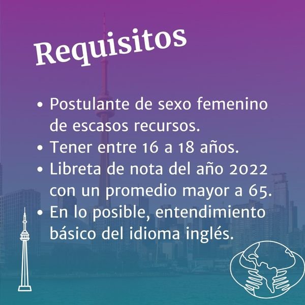 TuBecaBolivia's tweet photo. 🚨 ¡¡BECA A CANADÁ!! 🚨 
Para postular solo debes cumplir los siguientes requisitos:
- Postulante de sexo femenino de escasos recursos.
- 16 a 18 años de edad.
- Libreta de notas del año 2022 con un promedio mayor a 65. (Evidencia)
- Inglés básico, aunque este no es excluyente. https://t.co/Nb0djyH59a
