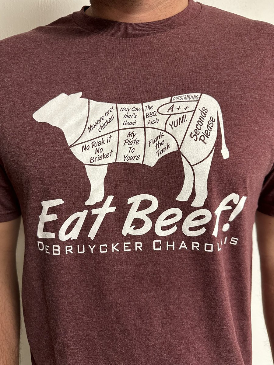 Looking for some fresh DeBruycker swag?!

We’ve got you covered! Click the link to check out some new styles & old classics.

buydcmeat.com/shop/merchandi…

#ranchstyle #clothes #debruyckercharolais #streetstyle #charolaisclassic #eatbeef