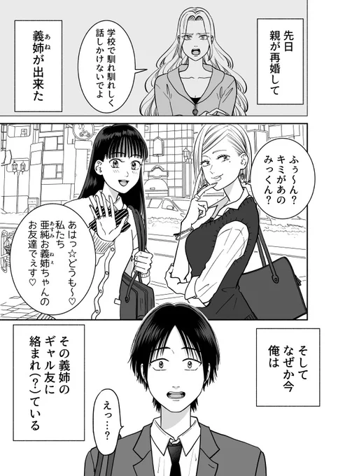 義姉のギャル友にちょっかい出される義弟①

#RT漫画ハック #漫画が読めるハッシュタグ  #創作漫画 