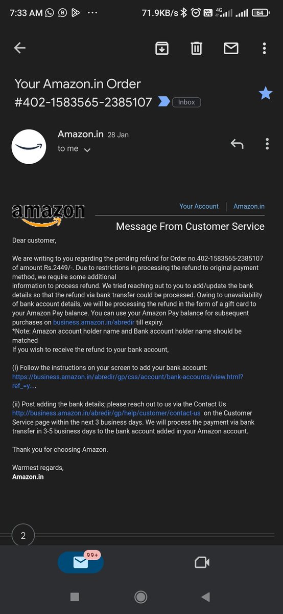 pradeep110886's tweet photo. @AmazonHelp https://t.co/OfzHgE2ZJb