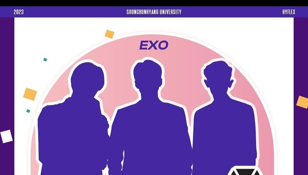 Exodians1's tweet photo. SUHO & EXO SC at Soonchunhyang University 2023 HyFlex entrance ceremony On 27th FEB, 2023.
⏰11AM KST
📍SCH University Gym & Auditorium
🖇https://t.co/j3Ew6Xsd0C
#SUHO #SEHUN #CHANYEOL #ECOSC #EXO @weareoneEXO https://t.co/j5MVLgQwOt