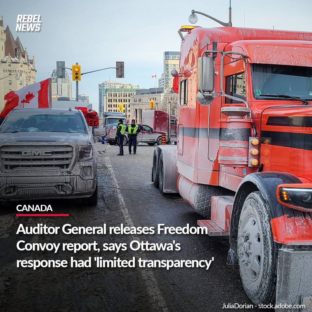 RebelNewsOnline's tweet photo. According to the auditor general, the Ottawa Police Services Board broke the rules when it oversaw the Freedom Convoy protest last year.

FULL STORY: https://t.co/TChBjbjuYx https://t.co/QZ0hODxsAJ