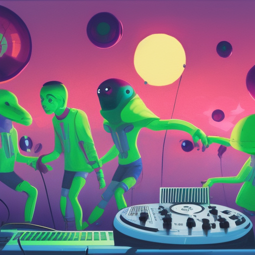 mta1verse's tweet photo. Music knows no bounds, not even in the depths of space! 🚀👽
 Check out these extraterrestrial musicians jamming out with their intergalactic instruments 🎸🎶
#aliens #music #spacejams https://t.co/ydK2HCLMFk