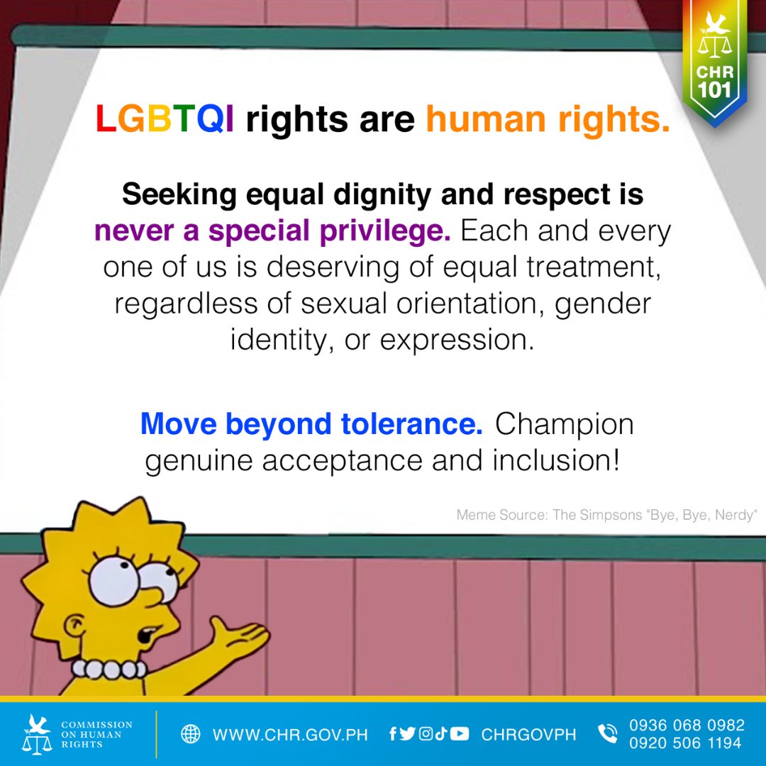 LGBTQI RIGHTS ARE HUMAN RIGHTS 🏳️‍🌈 With our rainbow flags raised high, let’s continue the fight to end discrimination and harassment based on a person's sexual orientation, gender identity, and gender expression.