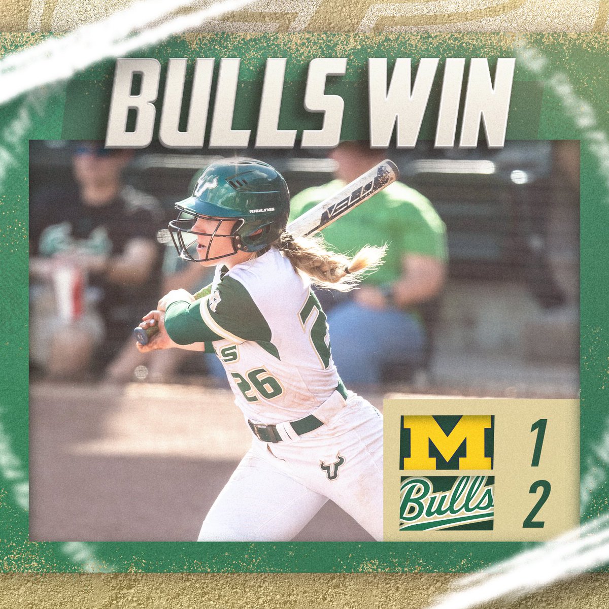 USFSoftball's tweet photo. Un-bull-ievable first game! 🤘💚 

#HornsUp 🤘 https://t.co/vxSVu3bdg5