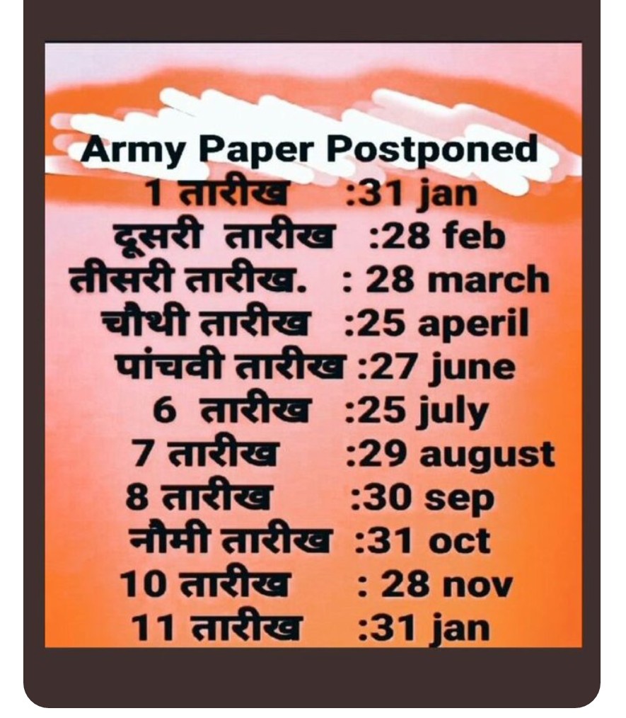 Mani37851389's tweet photo. #JusticeForDefenceStudents
Contact panding army exam 🙏🇮🇳
@rajnathsingh @rashtrapatibhvn 
@PMOIndia https://t.co/9YpiBUJDgS