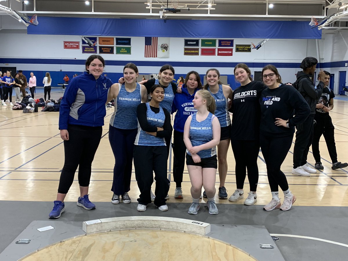 Great start to the 2023 season. We had a lot of fun at Wheeling. Lukinova, Saran, and Favour with prs. Great first throws for our new athletes. <a href="/VHHSAth/">VH Cougars</a> <a href="/VHHSgirlsTF/">VHHS Girls Track and Field</a>