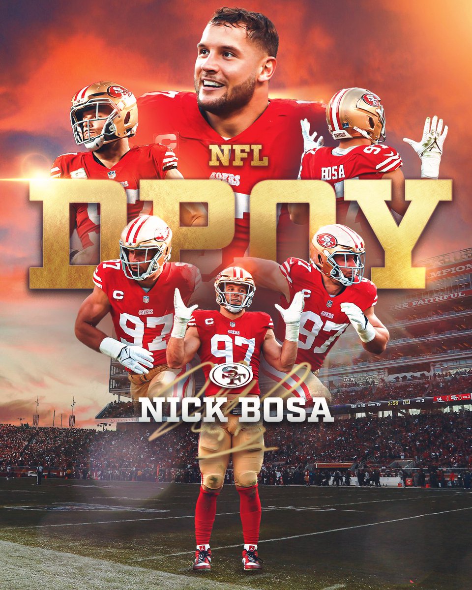 Never a doubt ¯\_(ツ)_/¯

<a href="/nbsmallerbear/">Nick Bosa</a> is the AP Defensive Player of the Year.