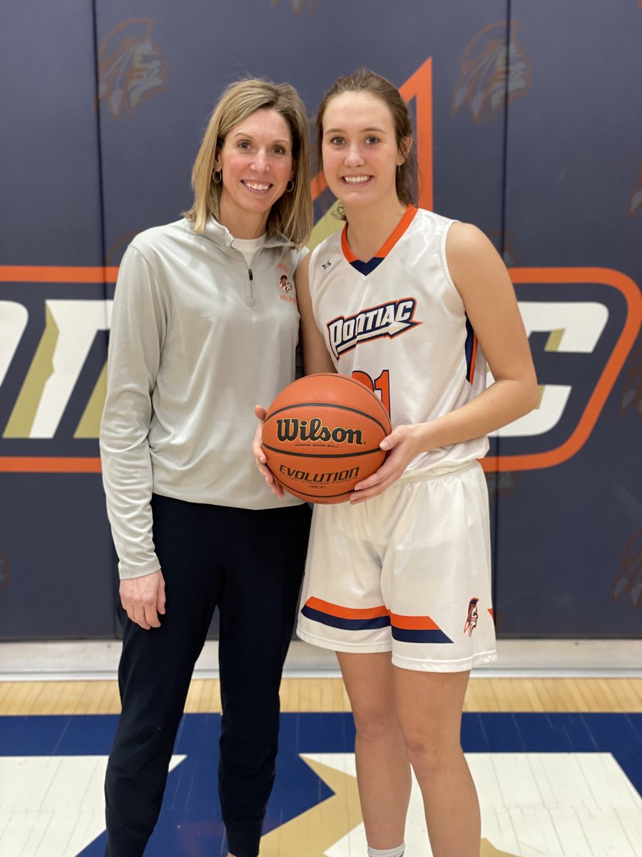 With 601 points this season, junior Bailey Masching has become the all-time single season points record holder for PTHS girls basketball, surpassing the previous record held by her mother, Lindsay Masching! Congratulations to Bailey and the entire Masching family! #IndianPride