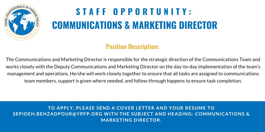 YPFPNY's tweet photo. Looking for a new volunteer role to develop your professional skills and grow your network? Be sure to check out our opening for the Communications and Marketing Director. The volunteer must be in the NYC/NJ area! #jobposting #professionaldevelopment https://t.co/gUzpVmHdws https://t.co/99tk2gJeyK