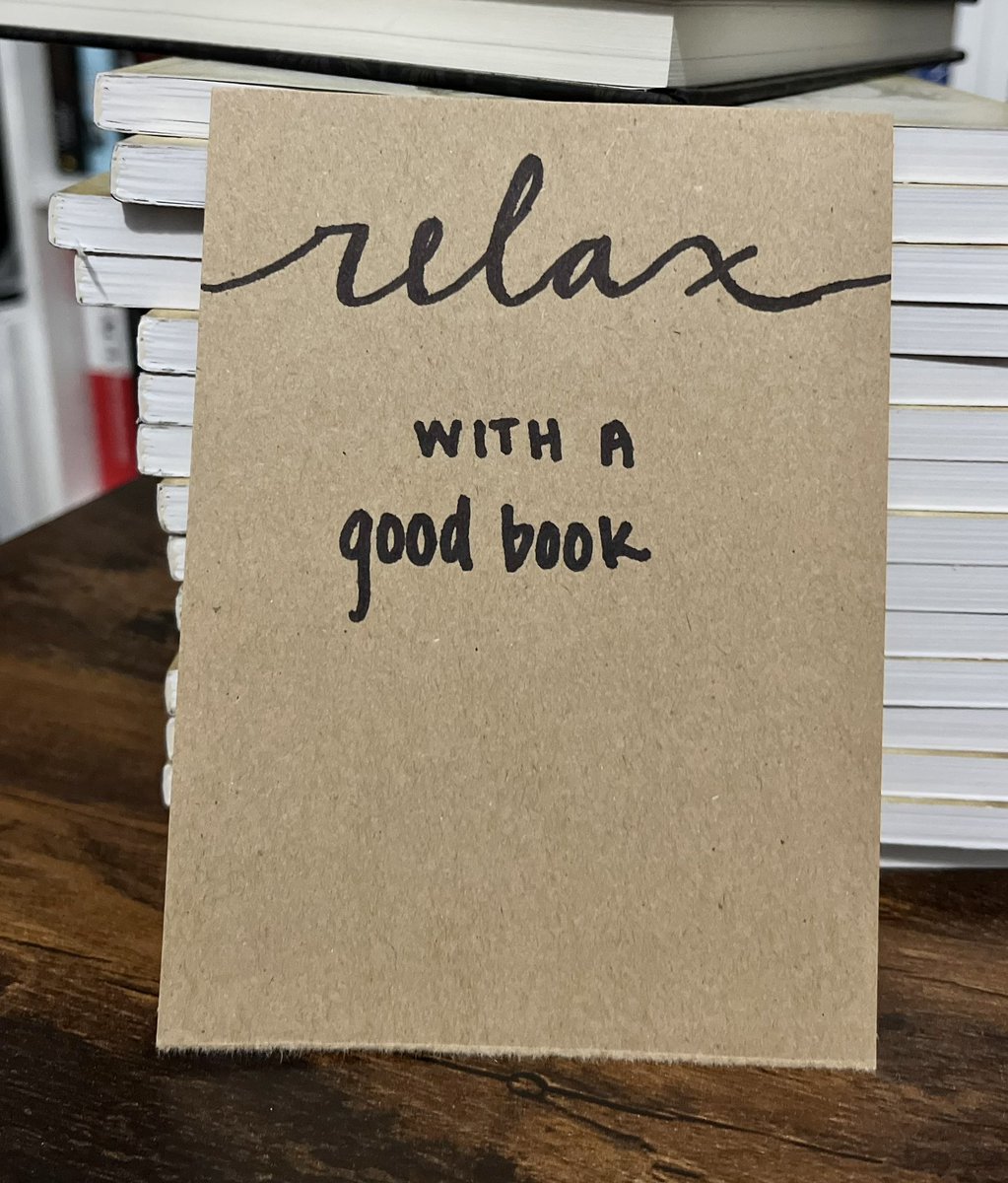 CaptainsRow's tweet image. Love this homemade bookmark we found today…great advice.

“Relax with a good book…”