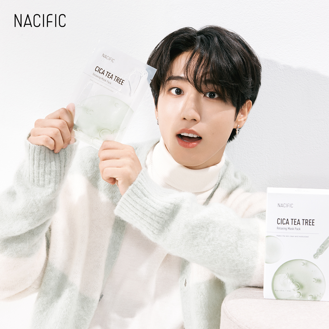 nacific_pl's tweet photo. 𝗡𝗔𝗖𝗜𝗙𝗜𝗖 𝗫 𝗦𝘁𝗿𝗮𝘆 𝗞𝗶𝗱𝘀
Han's PICK
Soothe and relife skin stress with Centella Aisatica & Tea Tree
NACIFIC CICA TEA TREE RELAXING MASK PACK💚
#nacific #StrayKids #HAN #maskpack https://t.co/jNhed51a0n