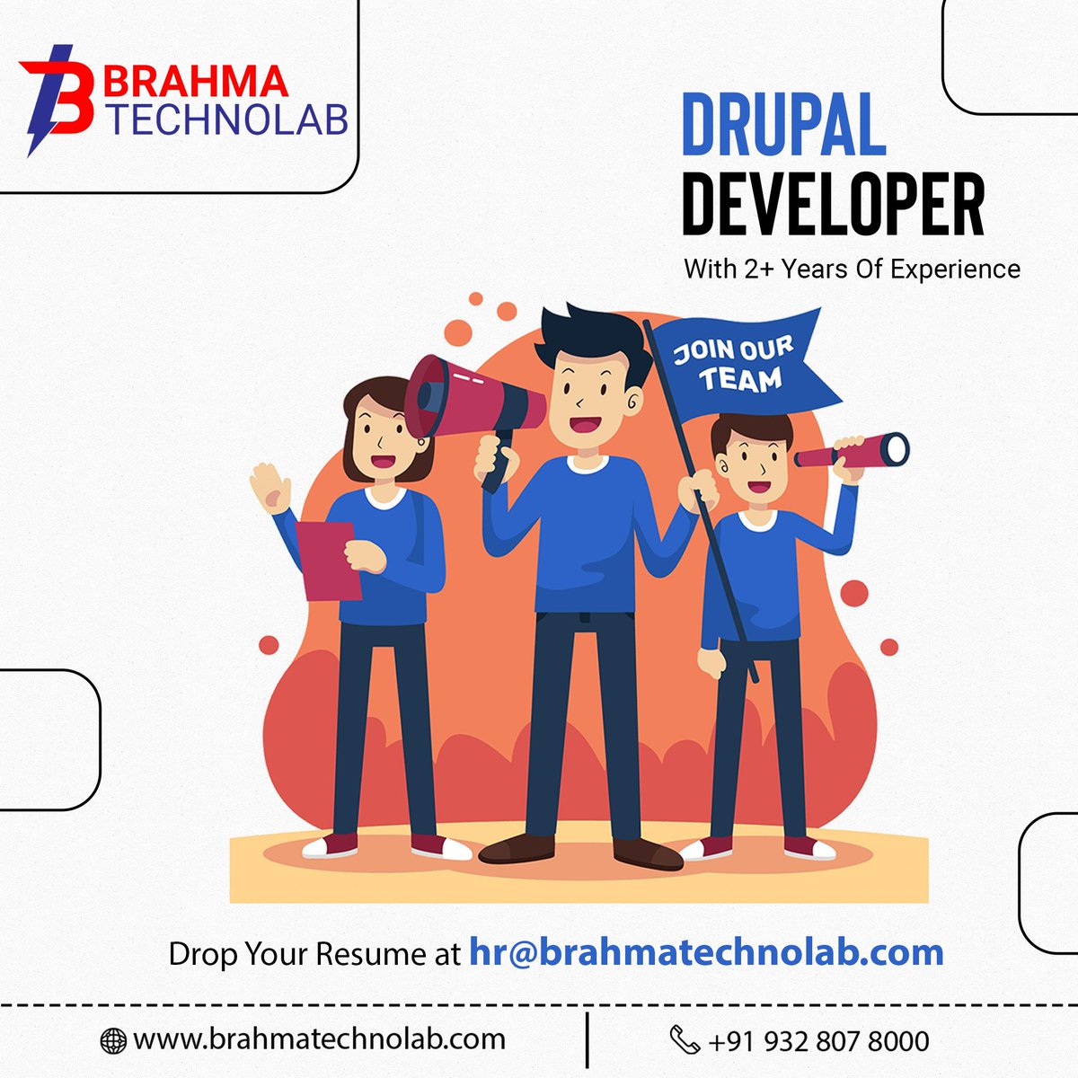 NoticeperiodCom's tweet image. #brahmatechnolab #Hiring #drupaldeveloper #career #php #html #javascript #css #java #programming