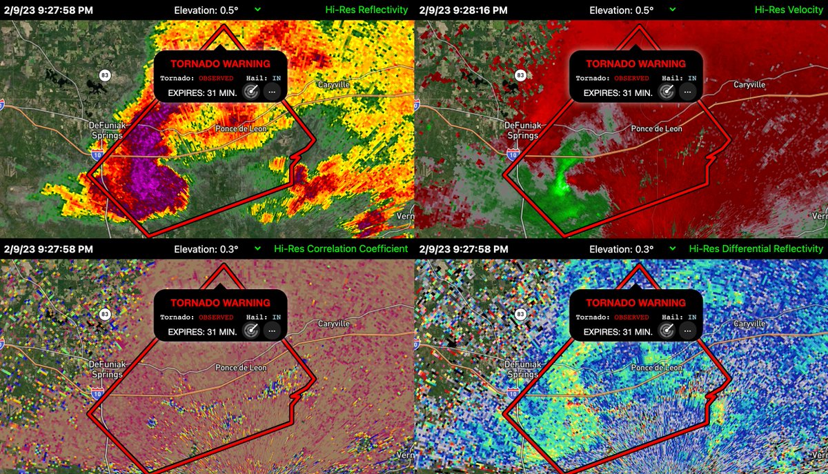 RadarOmega on Twitter "OBSERVED Tornado Warning continues for Ponce de