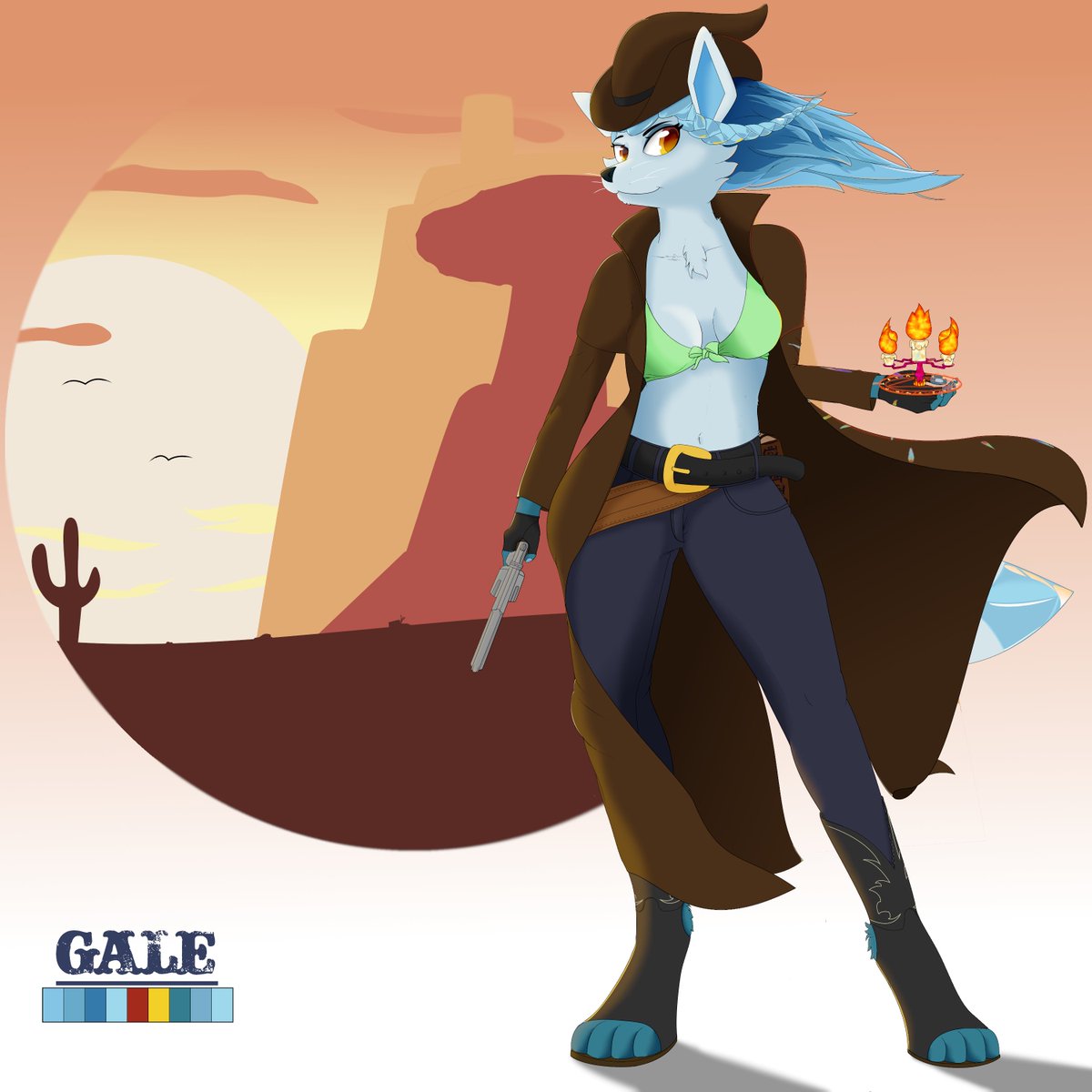 TheCustodlan's tweet photo. I take way too long to do these... After 1+ year hiatus, i got another 'vee girl. Meet Gale, my wizard cowboy. Decided to opt out of making her more animal-esque like i did with the Sylveon and Umbreon, as i was already going a bit fantasy anyway.  Enjoy ^^ https://t.co/N2ACEnhdZC