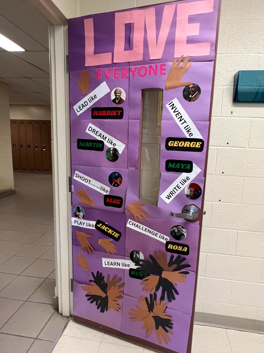 Our incredible spec ed team <a href="/SetonSt/">St. Elizabeth Seton</a> helped put together this powerful display on our door for #BlackHistoryMonth  These are some of the many inspirational black heroes that have opened doors and fought for freedoms. May we celebrate them, be inspired, &amp; learn to love everyone!