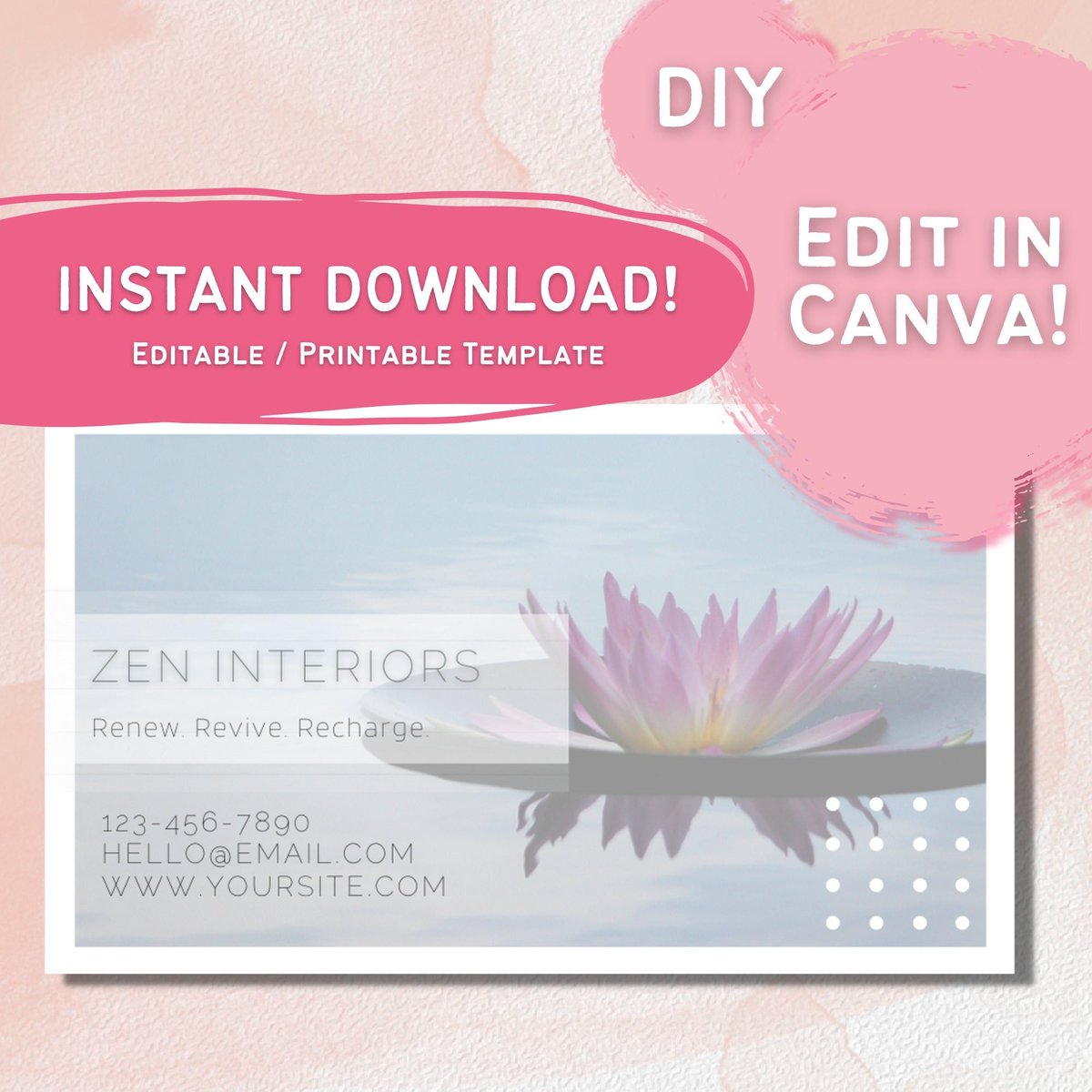 DIYPaperByYou's tweet image. Excited to share the latest addition to my #etsy shop the custom ZEN LOTUS Design. 

etsy.me/3YDZr0B

#Editable #TEMPLATE #Instant #DOWNLOAD #canva #DIY #business #Card #Custom #Calm #Beauty #Zen #interior #blue #white #lotus #card #rectangle #modern