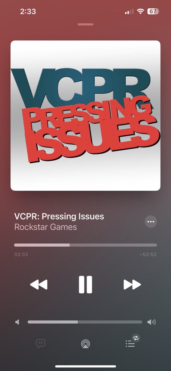 Lenlfc's tweet photo. One thing #GTAVI NEEDS to bring back: Vice City Public Radio: Pressing Issues. #VCPR https://t.co/MeBSWKuwvE