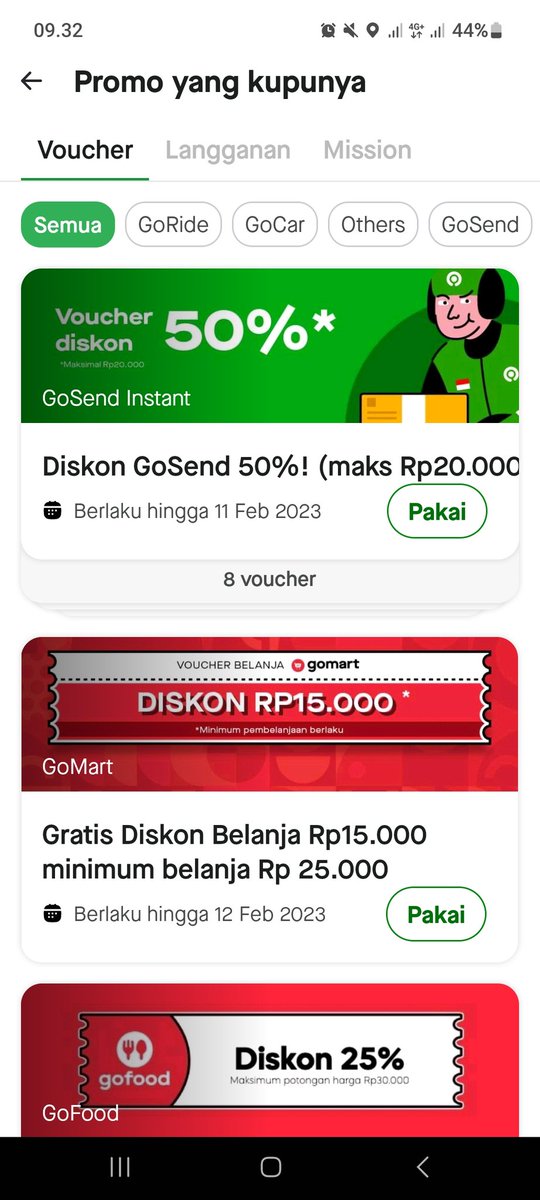 urionny's tweet photo. Voucher gosend 50% maks 20k fee 3k
Voucher gomart pot 15k minbel 25k fee 3k #zonauang

Langsung WA ke https://t.co/xMWnEy0q4u https://t.co/ezaqpuWe40