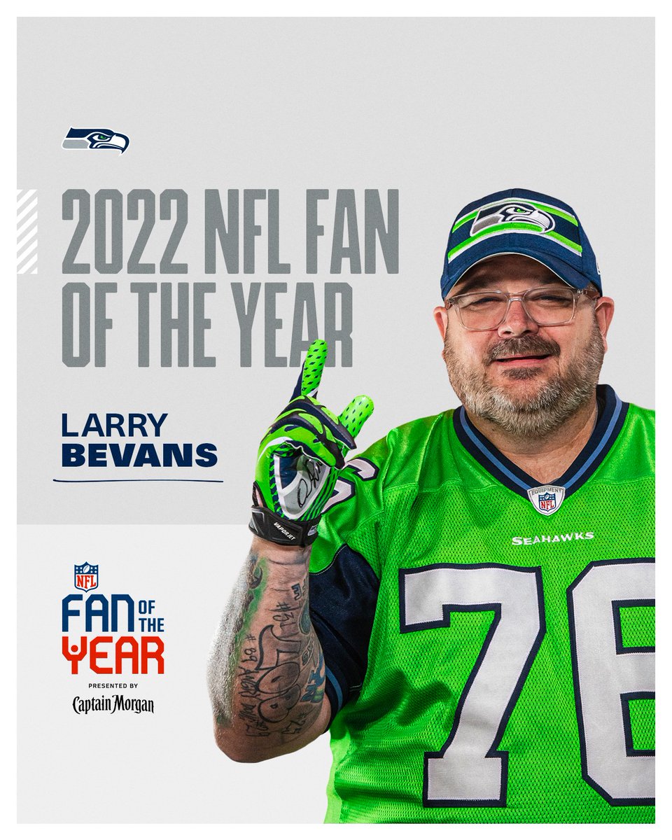 Not only representing our city, but the entire NFL. 👏

Congratulations to the 2022 NFL Fan of the Year, Larry Bevans!