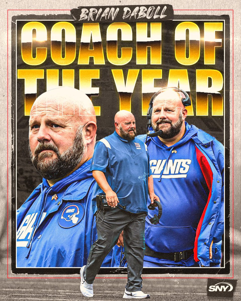 SNYGiants's tweet photo. THAT'S OUR COACH!

BRIAN DABOLL IS YOUR COACH OF THE YEAR! https://t.co/z1f8lr7HDF