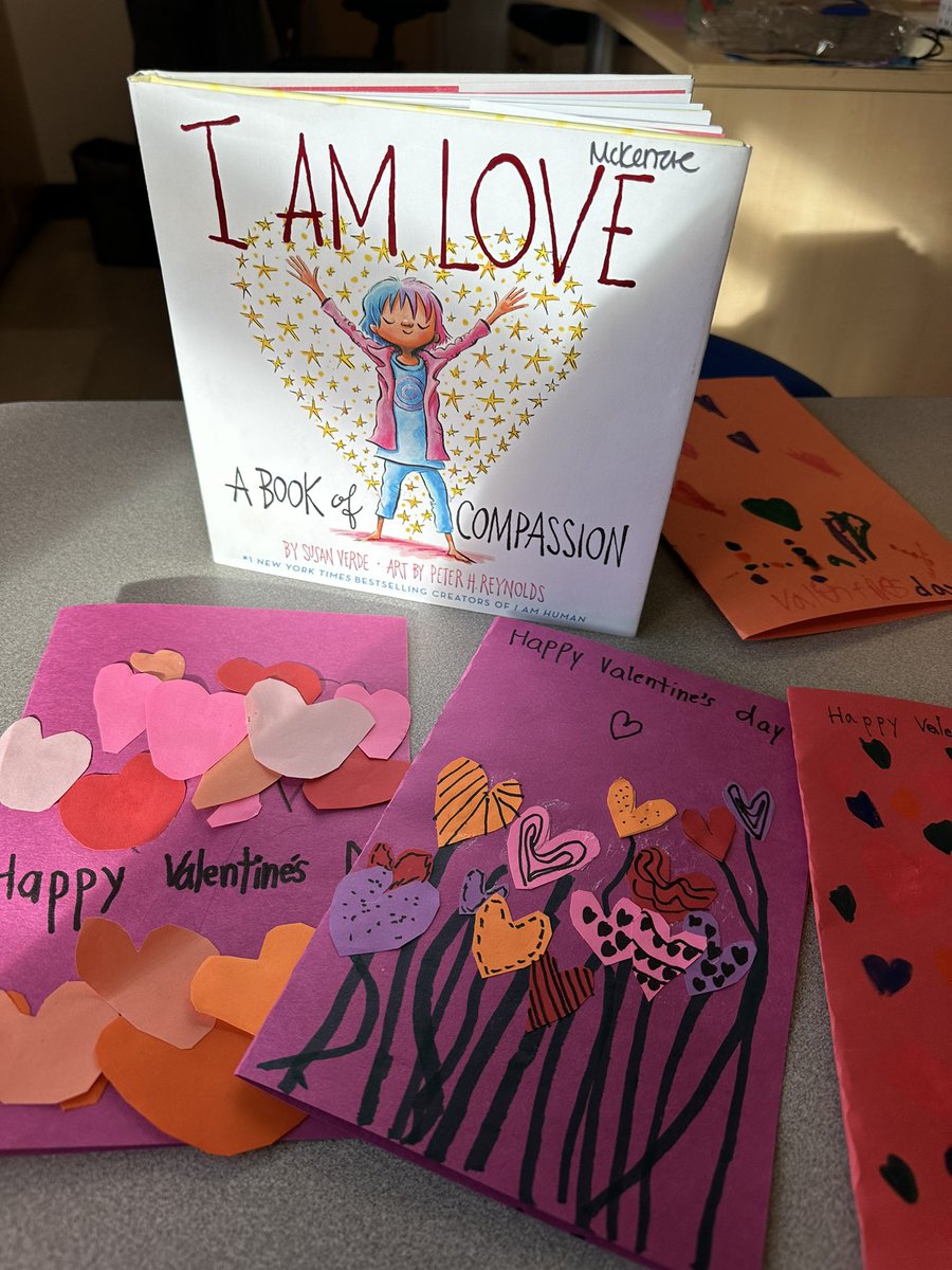 Valentine’s Day cards for all 53 residents of Strathmore Agecare Sagewood made by Indus Grade 1, 2 and 3 students. ❤️ <a href="/IndusRvs/">Indus School</a> #rvsed