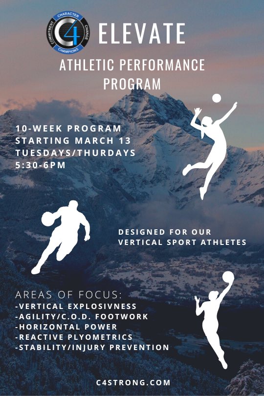 BigBrown90's tweet photo. All my vertical sport athletes come check out our Elevate Program. 🏐 🏀 

March 4: Open 🏡 
March 13: Program Start Week 

@c4_training @PWCsportsVA @PWSportz https://t.co/fz21XmYFzR