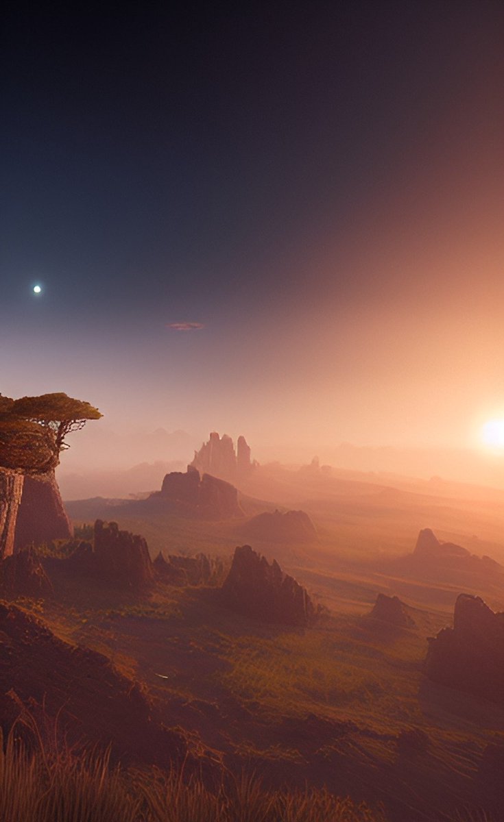 JohnnyCiz's tweet photo. The sun sets over lush savannas in star system 586.

@TroverseNFT 
#NFT #Metaverse #web3 #p2e #UnrealEngine5 #StakingRewards #AlphaReleaseQ2 #not2late https://t.co/SohfuYZlj1