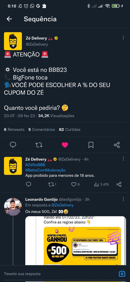 brunera398's tweet photo. @ZeDelivery 78% 🤩🤩 https://t.co/gu1MzsNshd