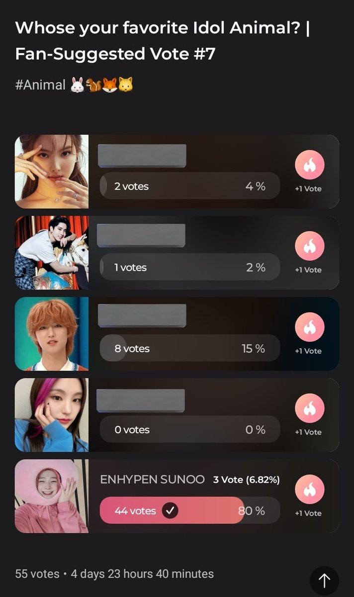 230210 | KOOKY

Go vote #SUNOO in "Whose you favorite Idol Animal?" Poll!

🗳: kookyapp.page.link/MF4L

GOAL: #1
VOTING PERIOD: 230208 - 230215 12 PM KST

#엔하이픈_선우 #선우 #김선우 #金善禹 #ソヌ #ENHYPEN_SUNOO #SUNOO #KIMSUNOO