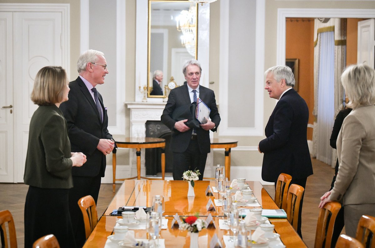 Rigas_pils's tweet photo. Valsts prezidents Egils Levits sarunā ar Eiropas Savienības tieslietu komisāru Didjē Reindersu: starptautiskajai sabiedrībai jābūt gatavai nodrošināt tiesiskumu un nepieļaut Krievijas nesodāmību.
🔗 https://t.co/8jDjVXN5Wb https://t.co/9LM9lsusV9