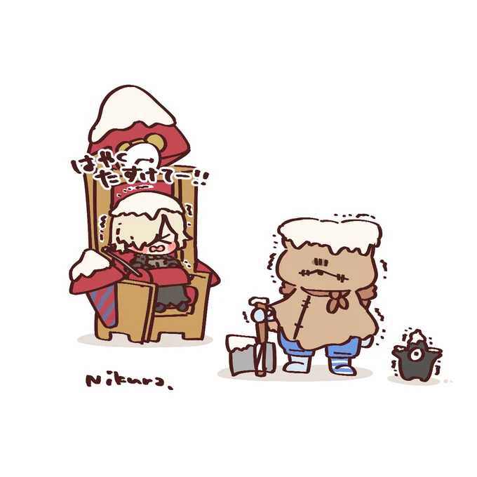 #第五人格 #第五人格イラスト 雪が積もったね。 