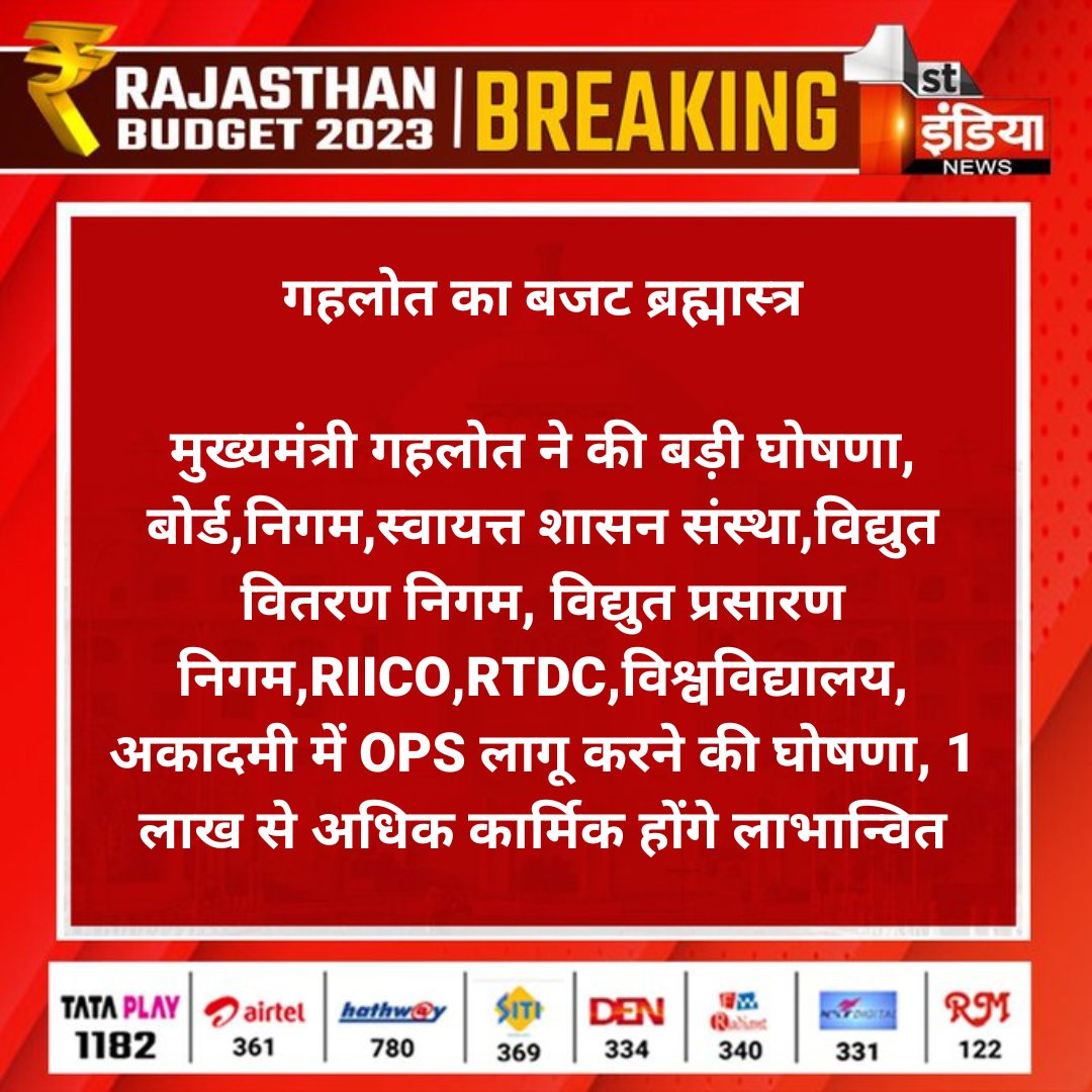 KRSiyag3's tweet photo. 🔥Big Breaking
राजस्थान में अब सभी कर्मचारियों के लिए #OPS
सभी बोर्ड/निगम/स्वायत्त शासी संस्थाएं।
माननीय मुख्यमंत्री @ashokgehlot51
जी का कोटि कोटि आभार👏 
के.आर.सियाग,प्रदेशाध्यक्ष,NMOPS/RAJ
@NmopsInd @vijaykbandhu @BBCHindi @KRSiyag3 @ManjeetNMOPS @RahulGandhi @ratnewala https://t.co/rqMQAeBQfI