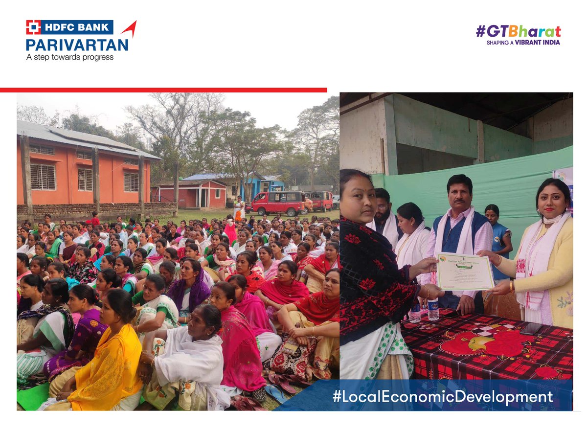 GrantThorntonIN's tweet image. #LocalEconomicDevelopment | #GTBharat team in Golaghat made a significant impact by providing 3500+ Artisan cards, 250+ Ayushman Bharat cards, and 50 Yarn Card Passbooks to the women artisans in the block.