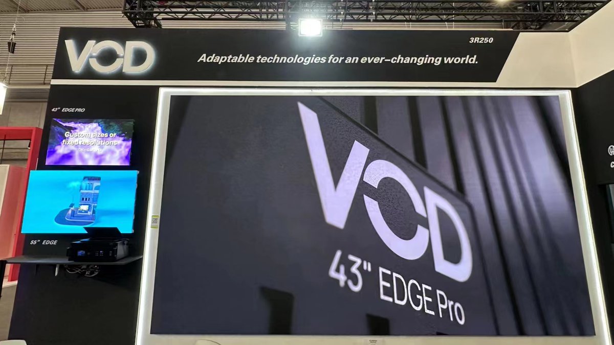 VOD__Visual's tweet image. Experience LED technology innovation with a 216" ultra-large 4K LED screen!

With our newly developed 43" EDGE PRO (P1.25) spliced together, this large screen provides a stunning UHD image that greatly impressed attendees at the #ISE2023 Show.
#VODVisual #audiovisual #leddisplay