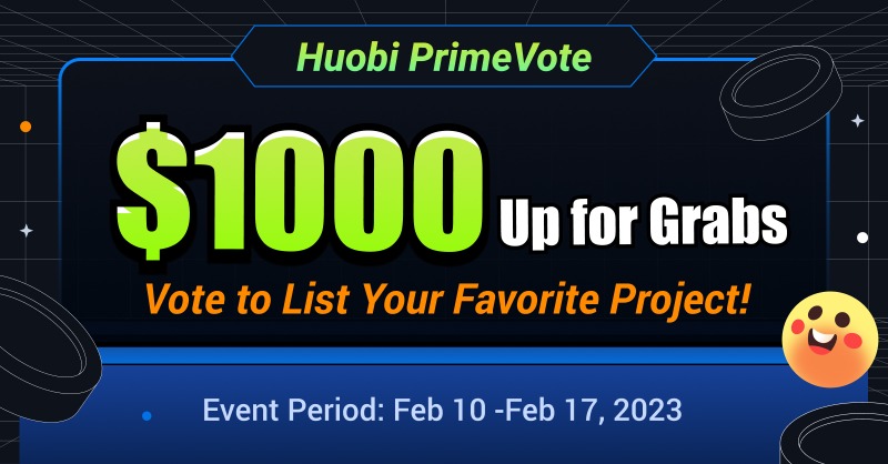 HTX_Global's tweet photo. Huobi #PrimeVote3!

Who will win?
Wining project votes share in the rewards 
Ends Feb 17th

$1000 USDT Giveaway:
1️⃣Follow @HuobiGlobal
2️⃣RT + Like + Tag 2 Friends
3️⃣Fill in the form 👇👇