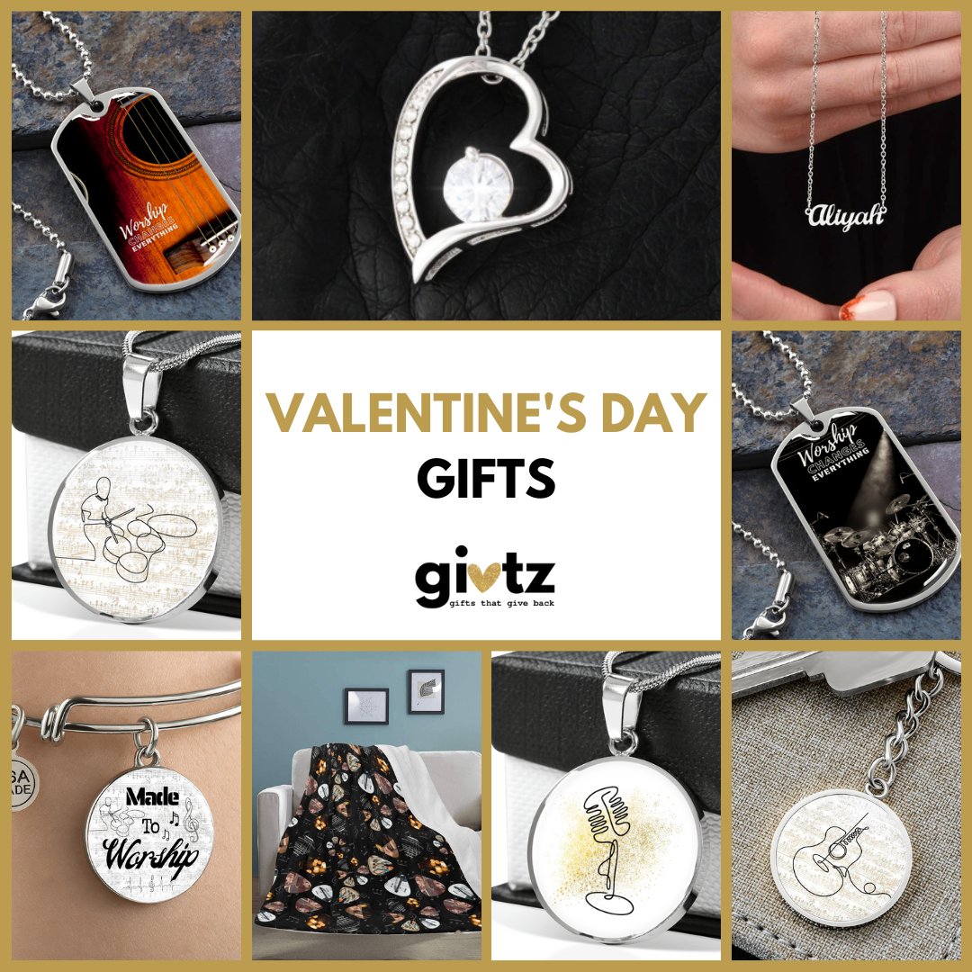 You might be cutting it close, but here are some great options for Valentine's Day gifts! 🎁 The products shown here are all lovely, but you can find even more on our website 🤫 Link in bio! 🔗 #valentinesday #giftideas #giftsforher #giftsforhim #musicgifts #giveback