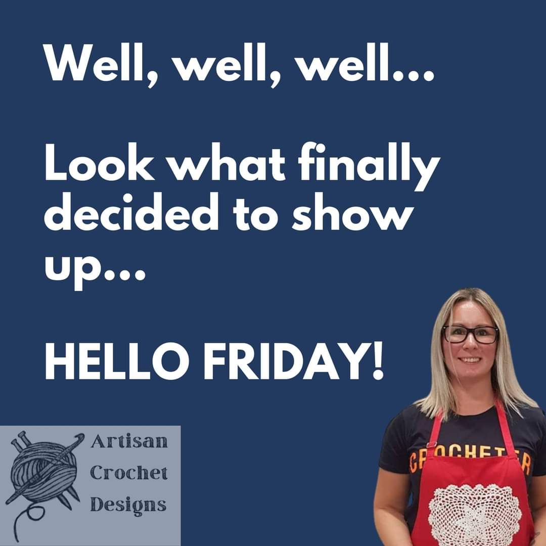 Artisan_Crochet's tweet image. Anyone else got those Friday vibes today?
Happy Friday everyone!

#MHHSBD #TechEdit #Crochet