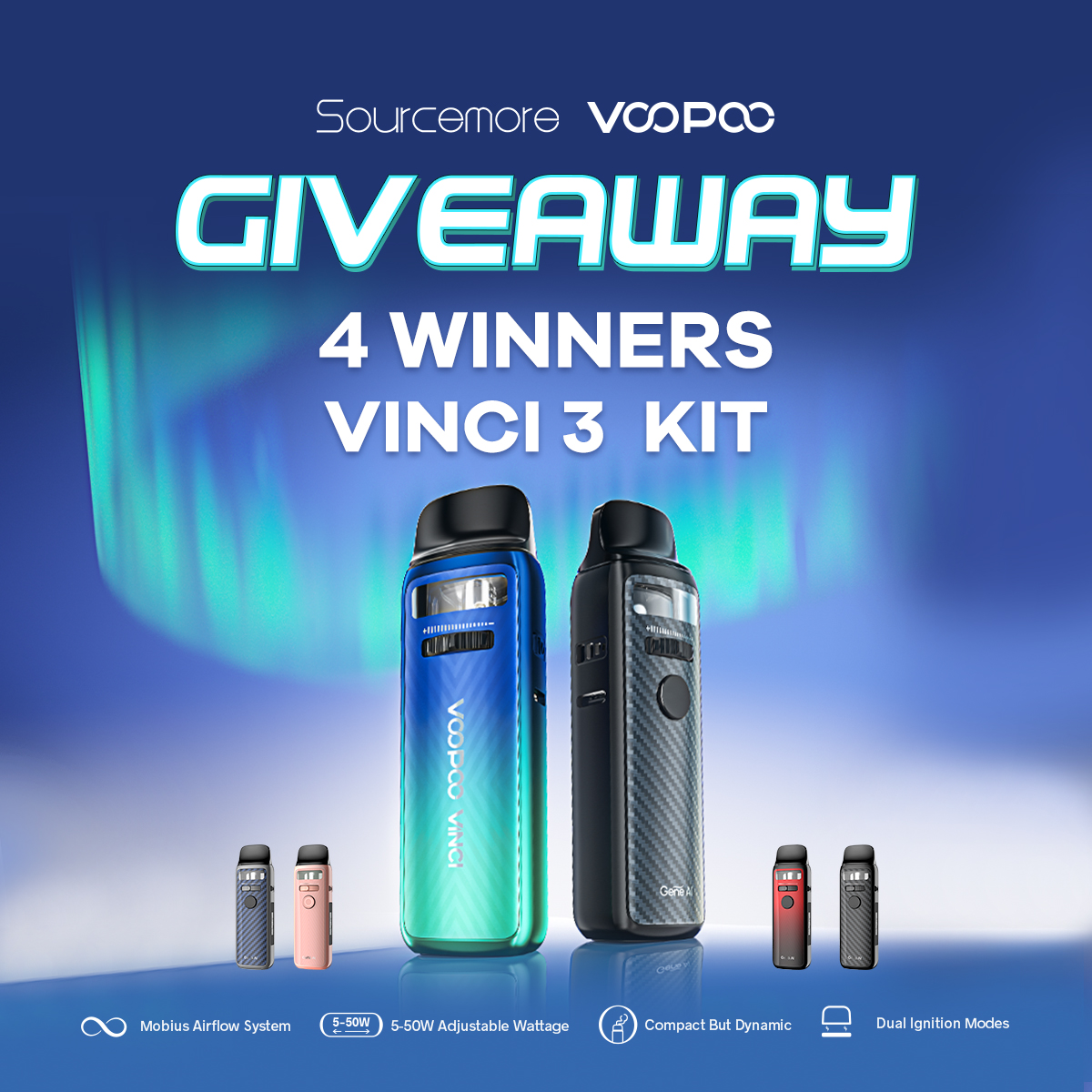 Sourcemore_Ecig's tweet photo. 📢GIVEAWAY TIME

Here comes VOOPOO &amp; Sourcemore Giveaway!

Terms &amp; Conditions 👉 https://t.co/0MXSV5Cn79

Stand a Chance to Win🎁
❤️Good Luck!

⚠ Warning: The device is used with e-liquid which contains addictive chemical nicotine. For Adult use only. https://t.co/URwtVcXCja