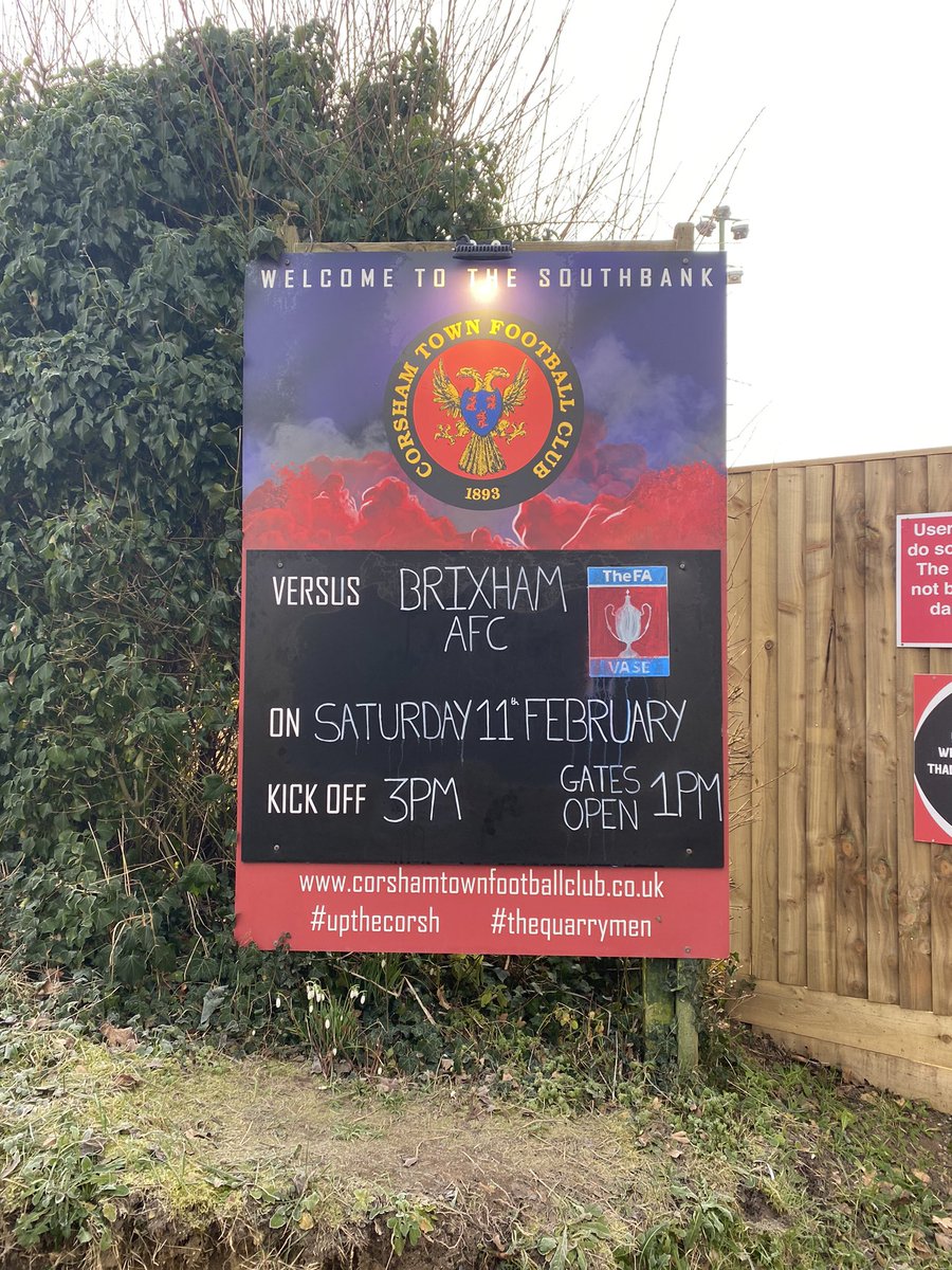 up bright and early this morning at <a href="/CorshamTownFC/">Corsham Town Football Club</a> ahead of their big game against Brixham tomorrow …

hear <a href="/MarieIndge/">Marie J Indge</a> live on <a href="/BBCWiltshire/">BBC Wiltshire</a> this morning!
