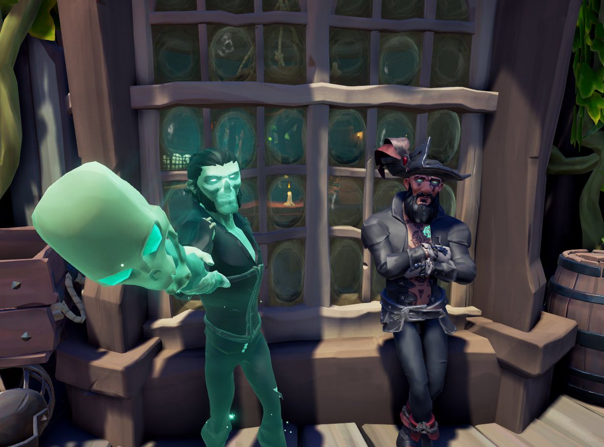 We were doing PvP and we encounter cheaters 2 times in a row so we went to the sea dog tavern for some rest and break
#SeaOfThievesCommunityDay #BeMorePirate