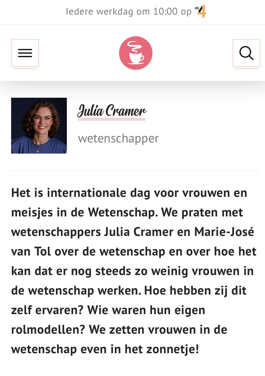 wiqd_nl's tweet photo. Op deze internationale dag voor vrouwen en meisjes in de wetenschap is onze founding mother @JuliaCramer te gast bij @koffietijdnl om hier om 10:00 over te vertellen. Gaat dat zien! ☕️🦸🏻‍♀️👩🏽‍🔬 https://t.co/wHBby9967a