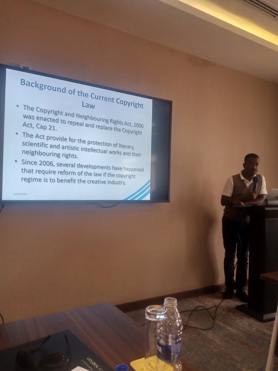 URROUganda's tweet photo. Consultations of users of copyright protected works ongoing. One of the consultations on the proposed principles for amendment of the Copyright and Neighbouring Rights Act of 2006. https://t.co/LHstTET1ZP