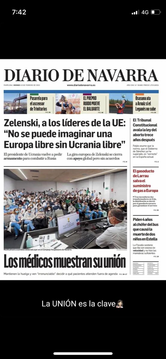 yampol82's tweet photo. Gran titular y verdad en @DiariodeNavarra! Mucha fuerza y ánimo a todos los compañeros!💪💪 @SMedicoNavarra @gob_na @MinisterioDeS10 https://t.co/M3jLvaQvkF